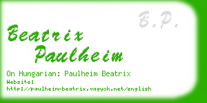 beatrix paulheim business card